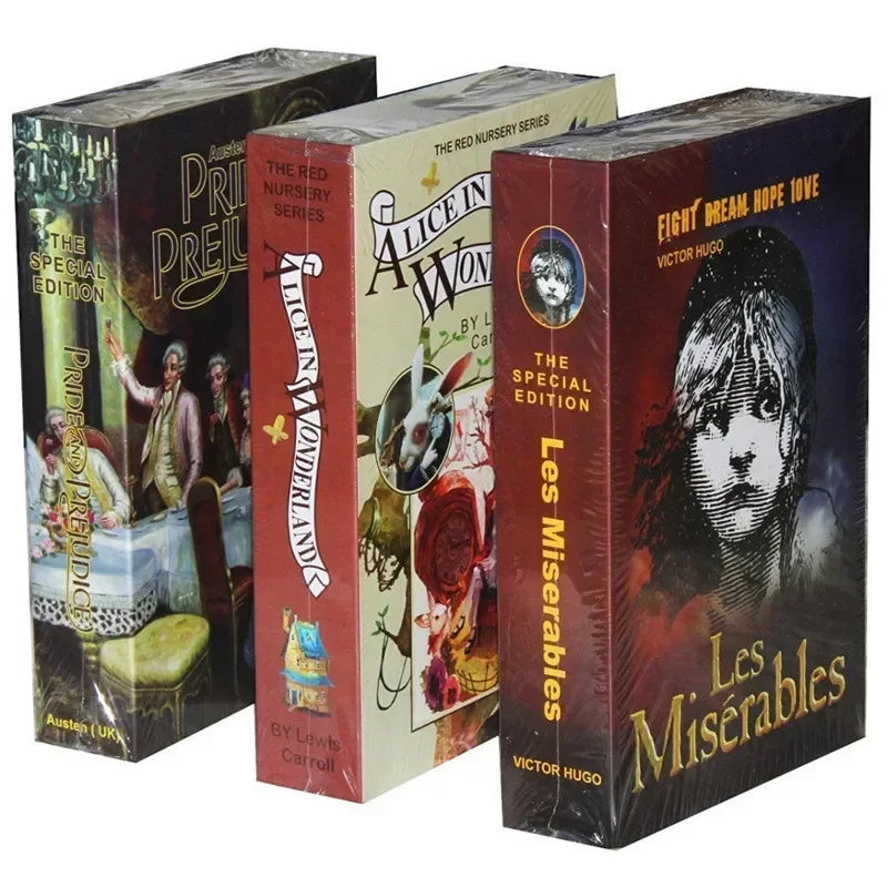 Book Metal Diversion Safe with Password Lock Key Lock Box