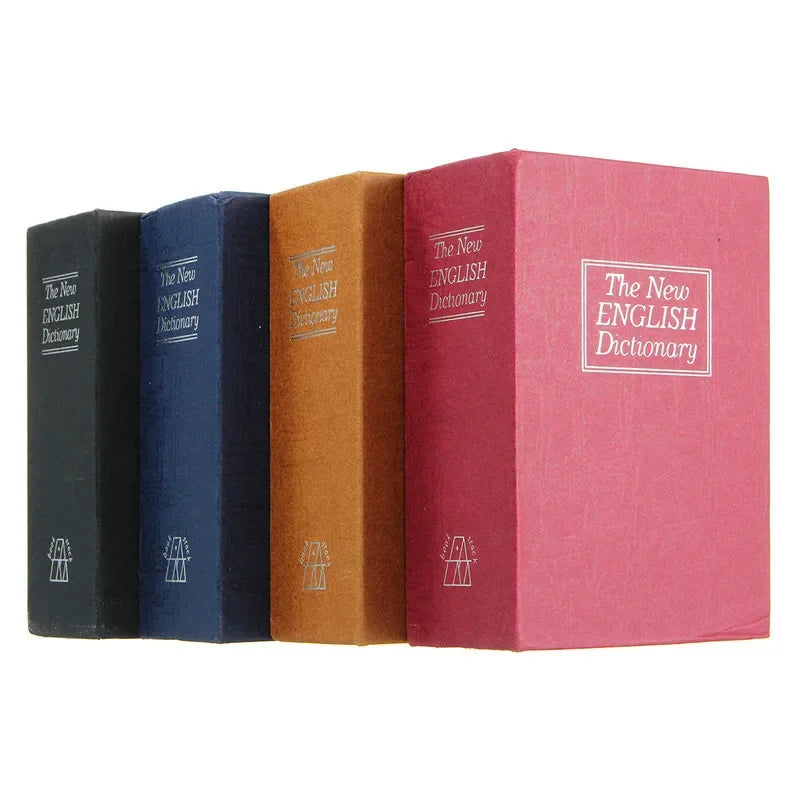 Book Metal Diversion Safe with Password Lock Key Lock Box