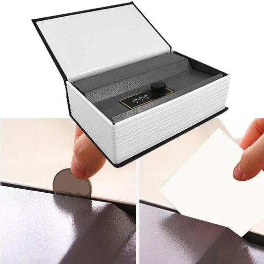 Book Metal Diversion Safe with Password Lock Key Lock Box