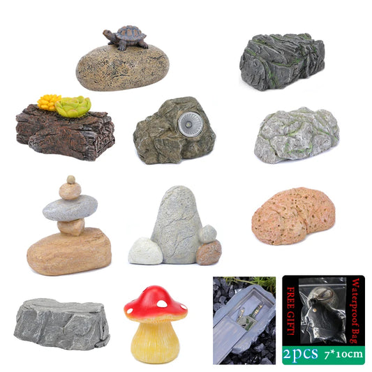 Diversion Outdoor Garden Gift Stash Container with bonus storage