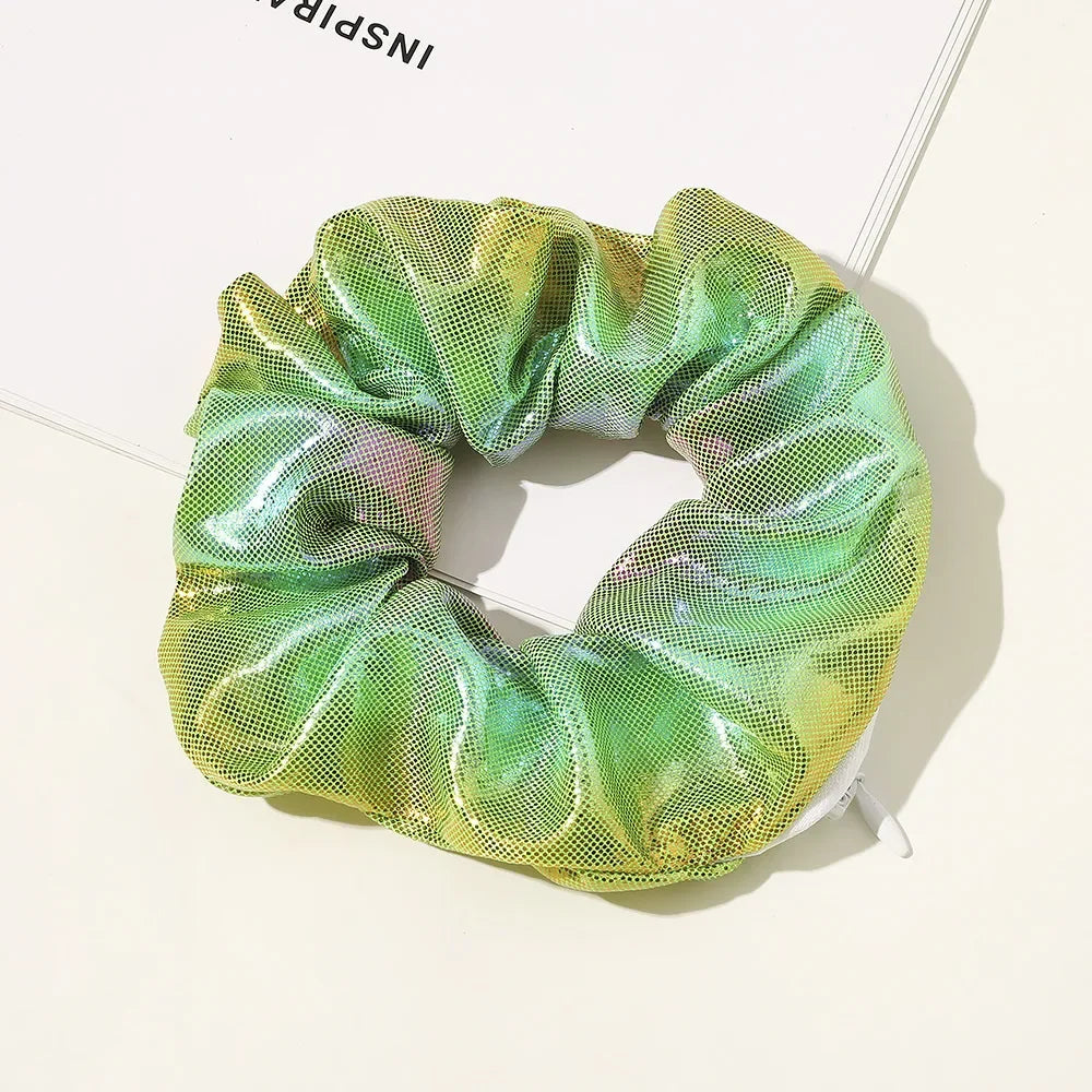 Diversion Rainbow Hair Tie/Scrunchie With Zipper Stash Pocket