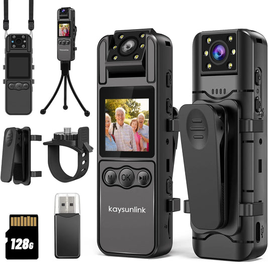 Body Camera with Audio and Video Recording HD 1080P