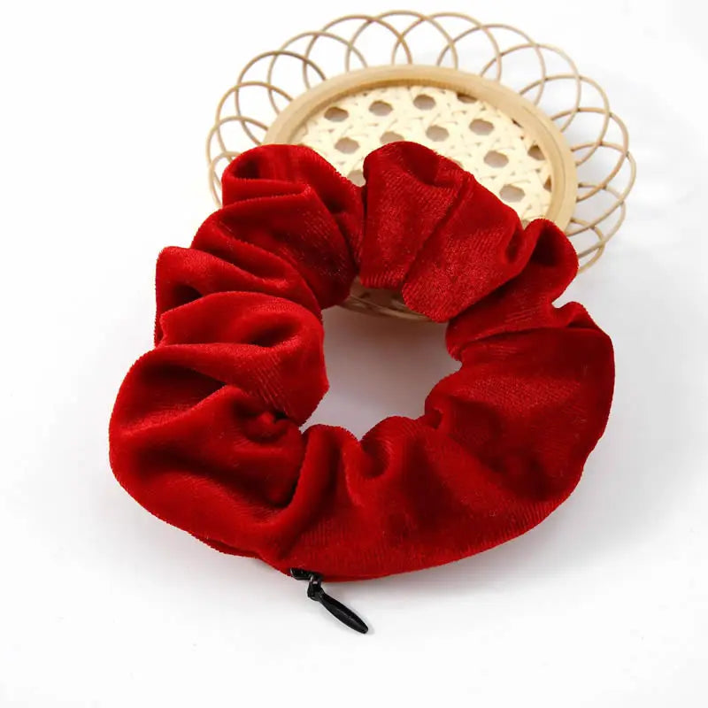 Secret Hair Tie/Scrunchie With Zipper