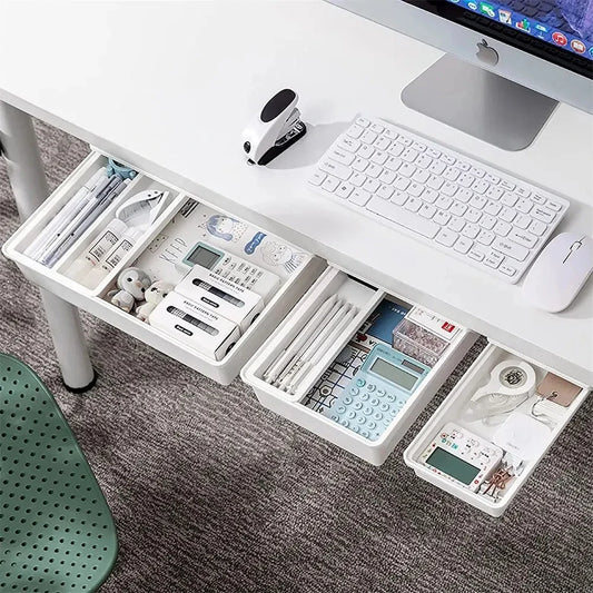 Hidden Storage Box Desk Storage Drawer, Self-Adhesive