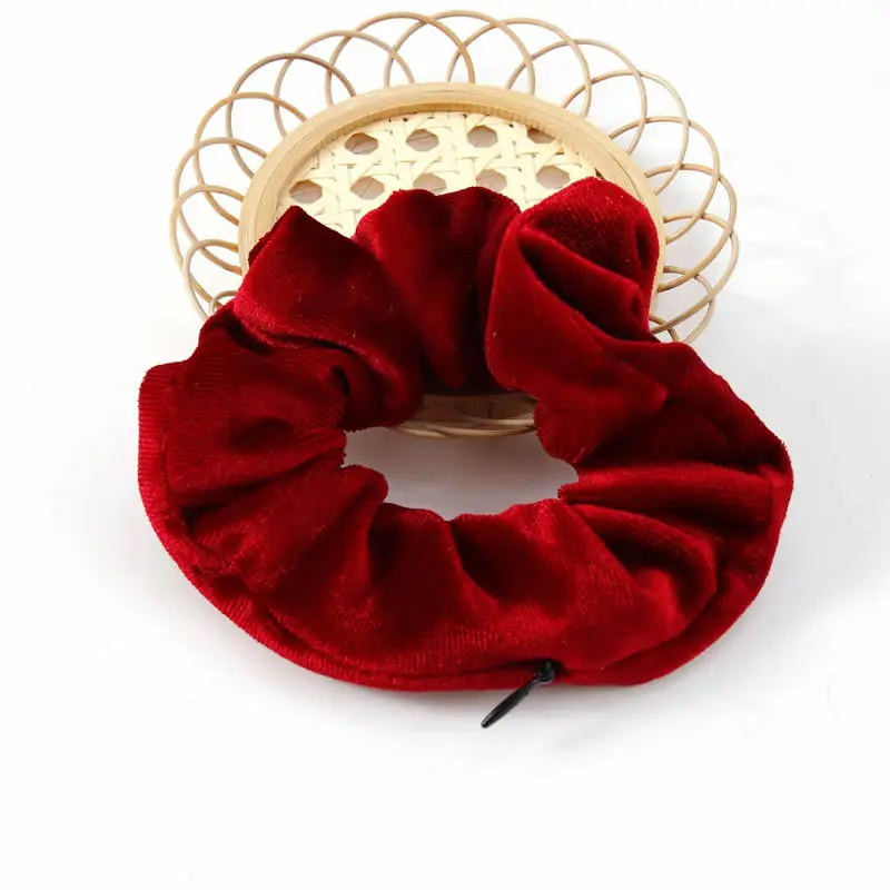 Secret Hair Tie/Scrunchie With Zipper